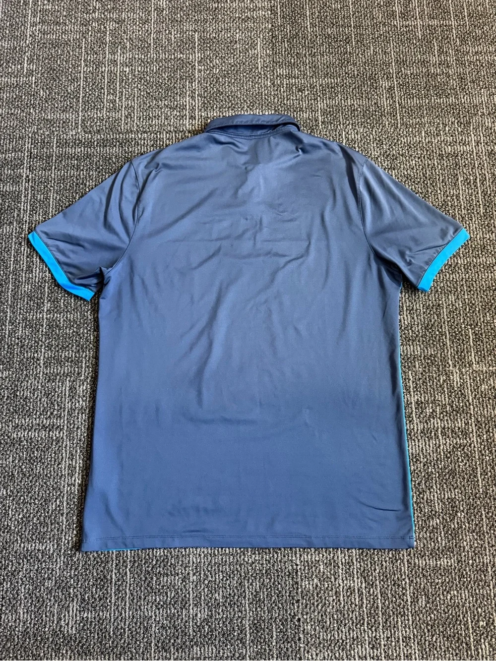 Nike Swoosh Golf Dri-Fit Standard Polo Men's L Icon Color Block Blue/Navy